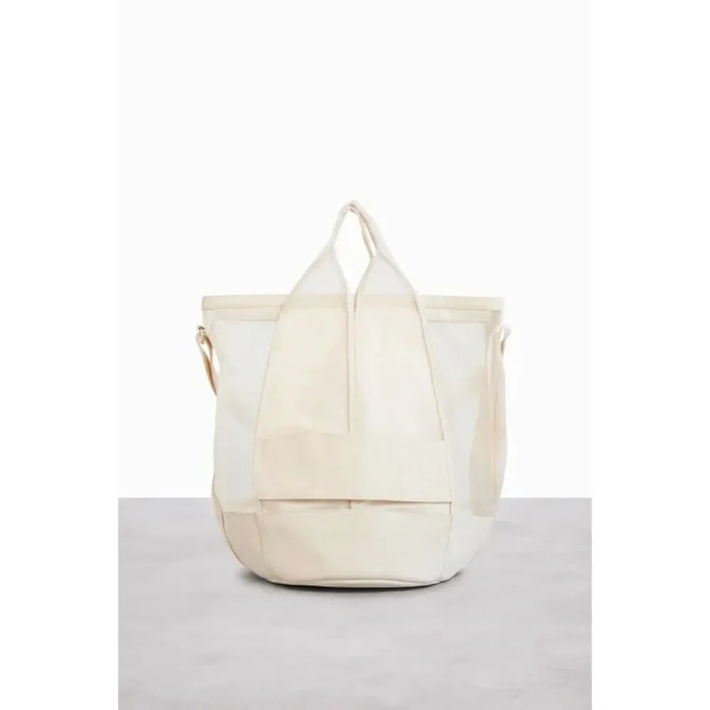 NWT Beis Phat Sack Extra Large Mesh Tote in Beige - LIMITED EDITION - Picture 2 of 11